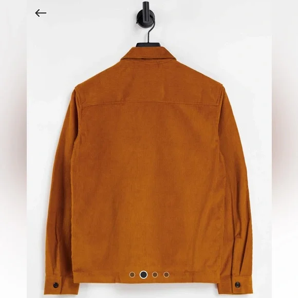 Dickie's Higginson Jacket in Burnt Orange Rust Chorduroy - Picture 2 of 15